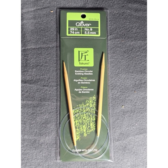 finn & clover Accessories - Clover Takumi Bamboo Knitting Needle Circular 29" No 9 -‎ Art No 3016/29-9